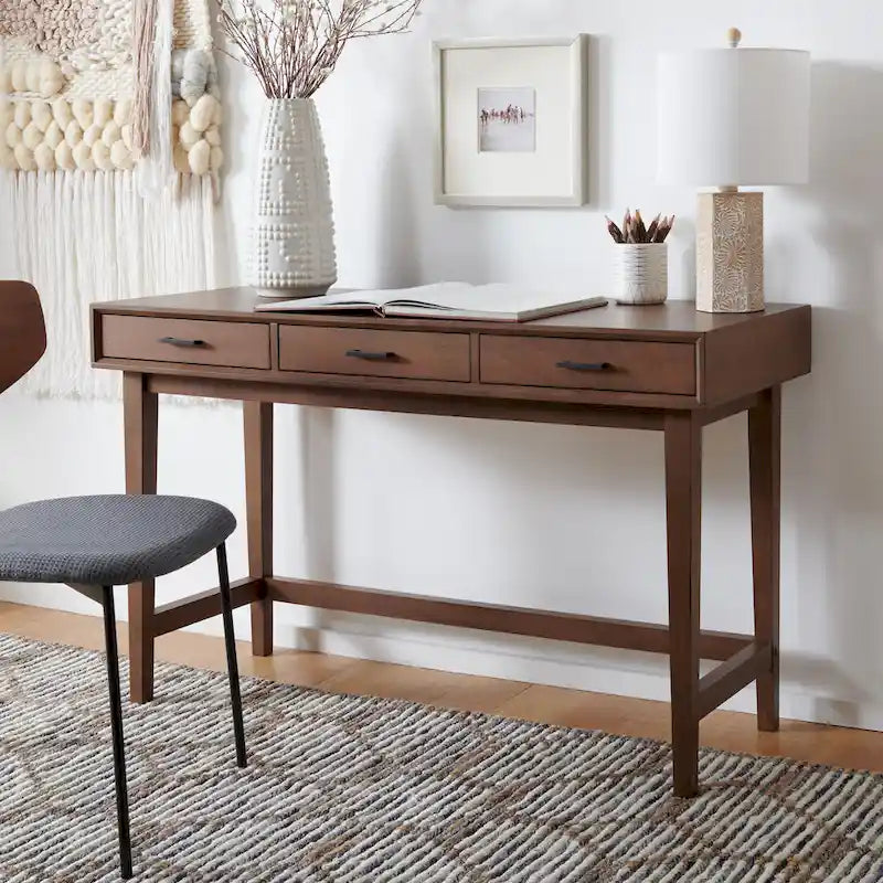 Three-drawer desk