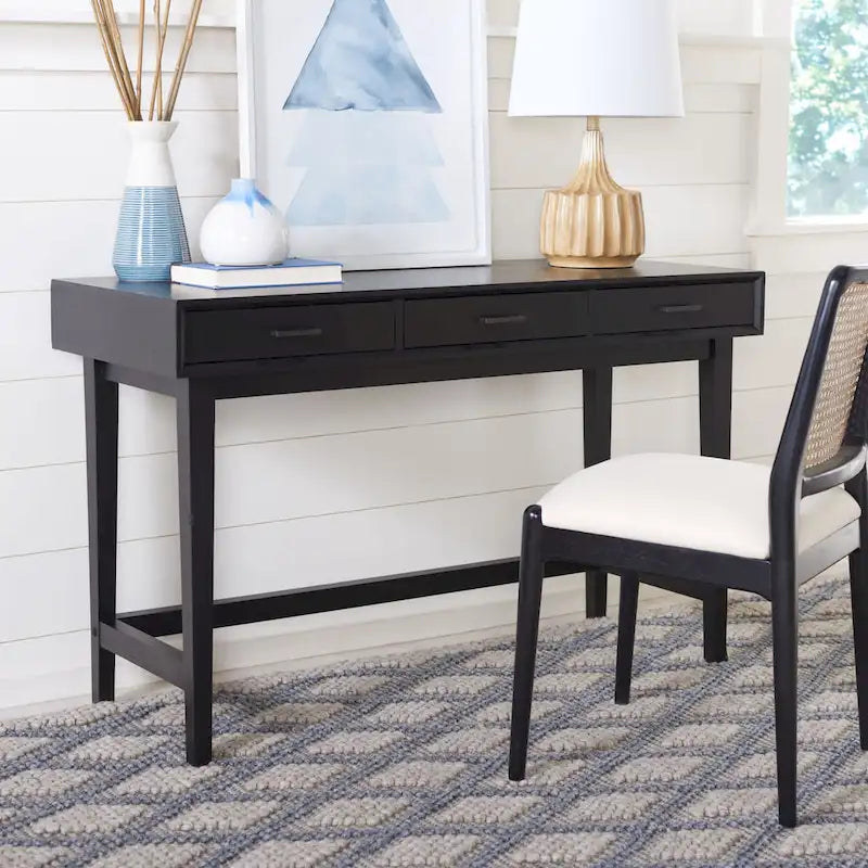 Three-drawer desk