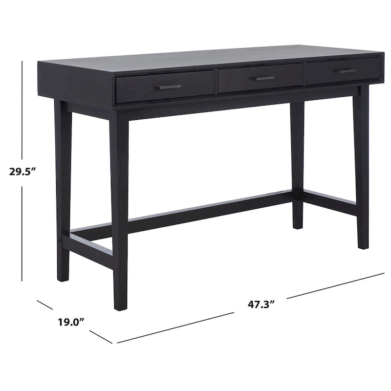 Three-drawer desk
