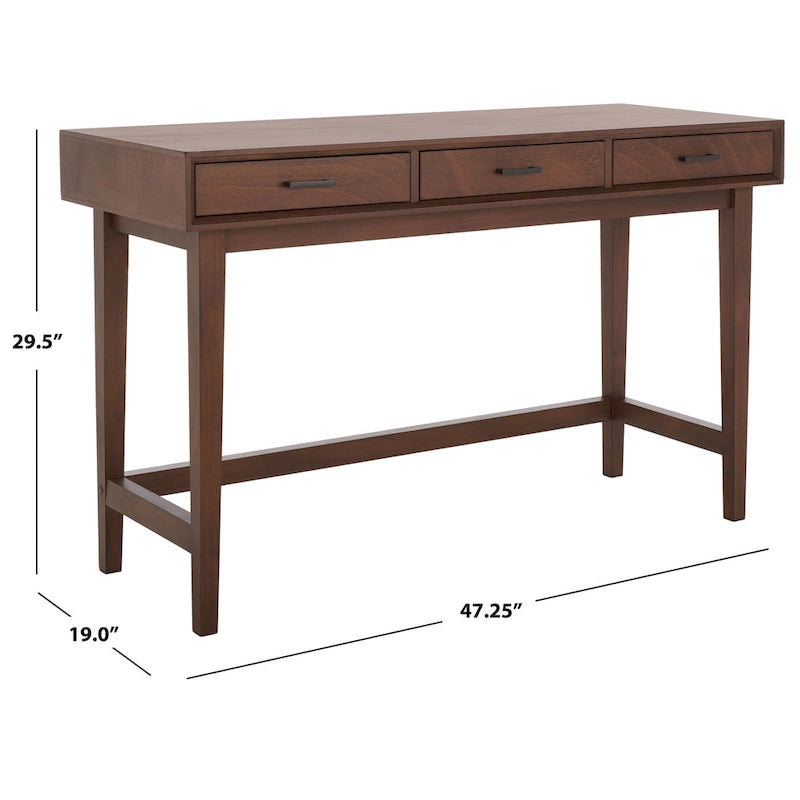 Three-drawer desk