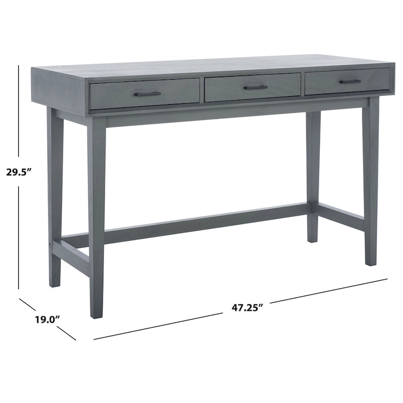 Three-drawer desk