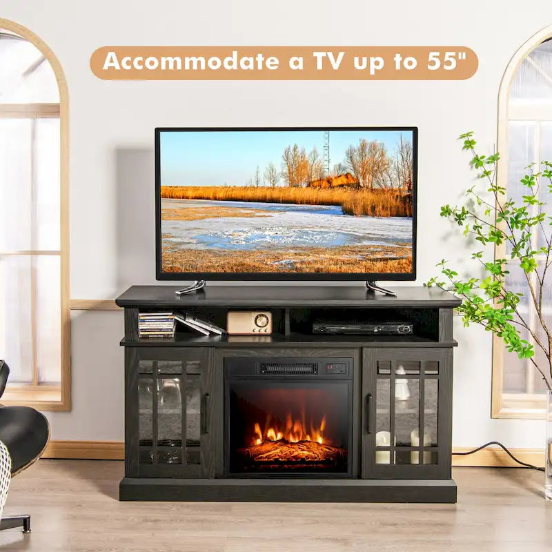 48-inch TV cabinet/control console/entertainment center with fireplace - 48 x 16 x 30