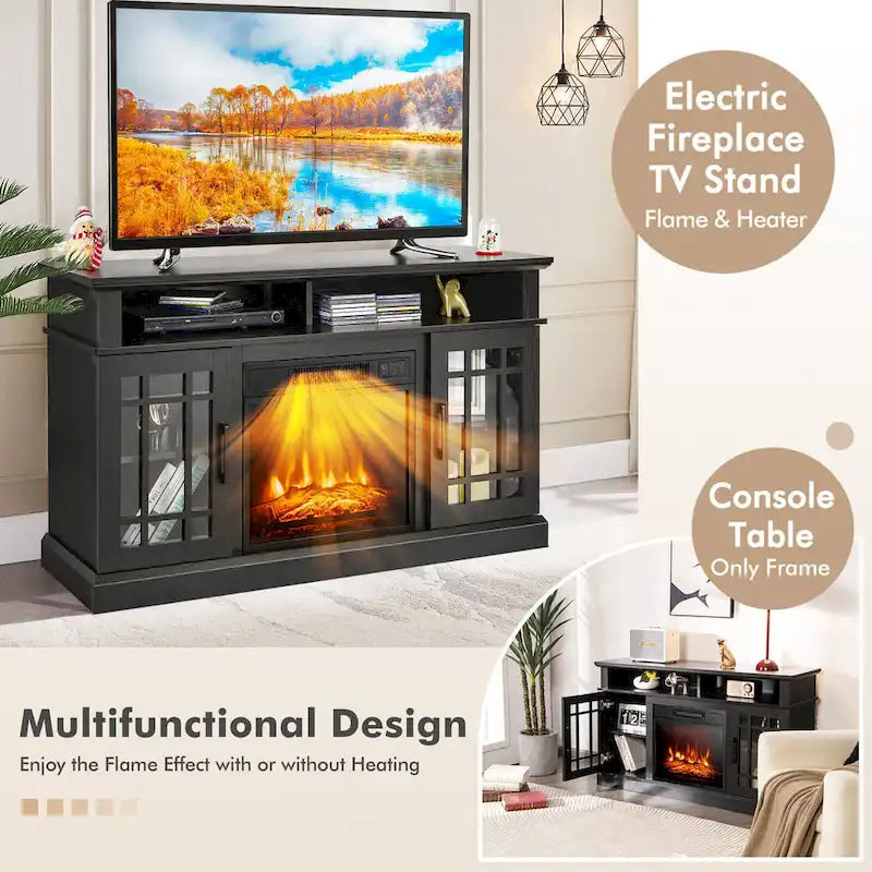48-inch TV cabinet/control console/entertainment center with fireplace - 48 x 16 x 30