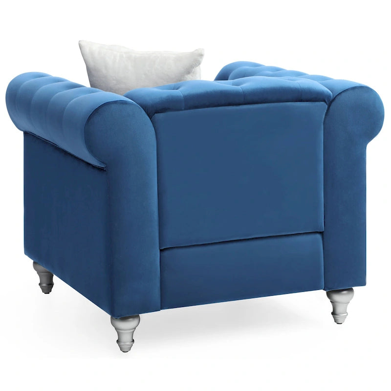 Velvet Crystal Decorated Chair