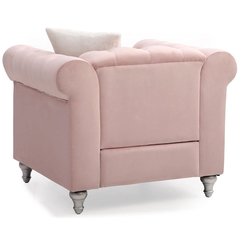 Velvet Crystal Decorated Chair