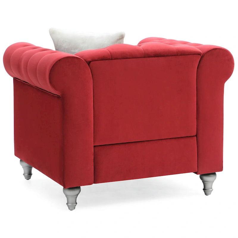 Velvet Crystal Decorated Chair