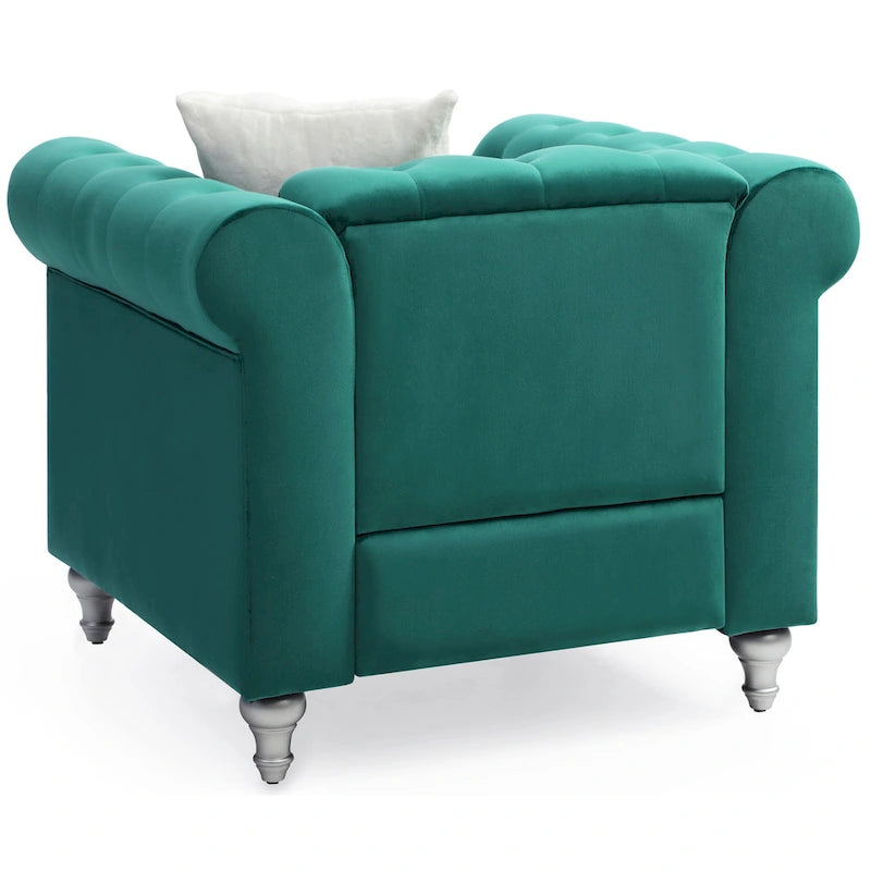 Velvet Crystal Decorated Chair