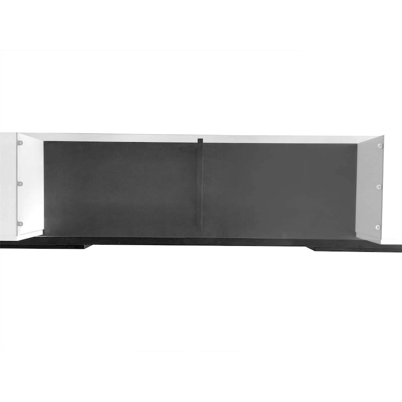 TV Stand with 2 Illuminated Glass Shelves, High Gloss Entertainment Center for TVs Up to 80 - n/a