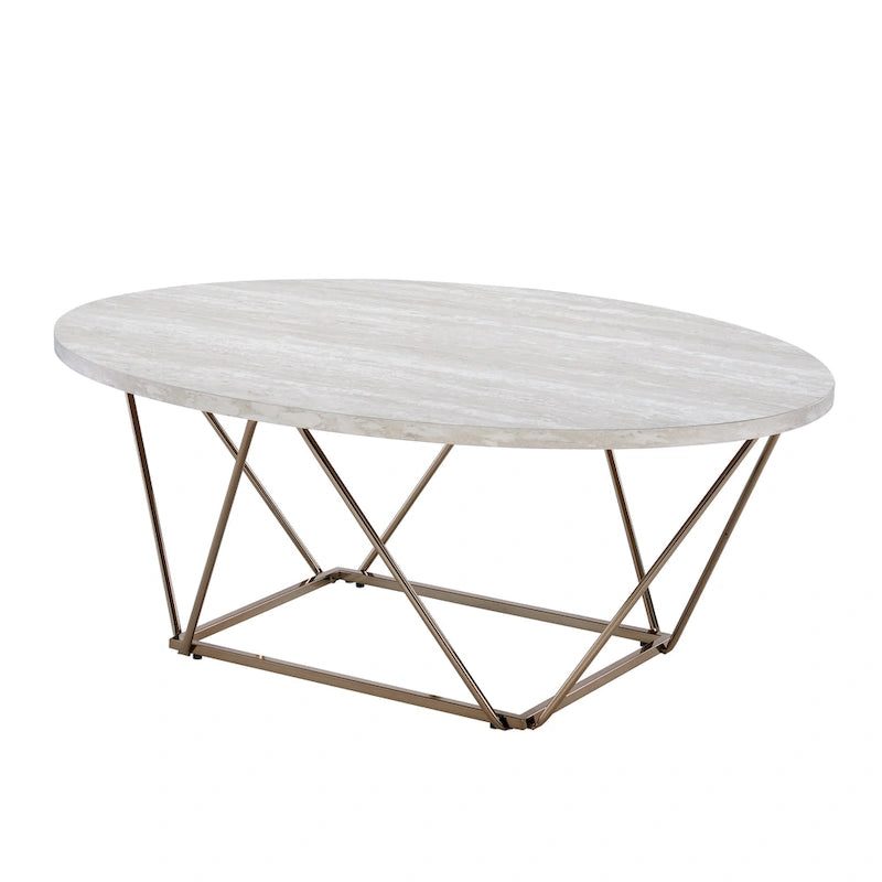 Marble tabletop coffee table