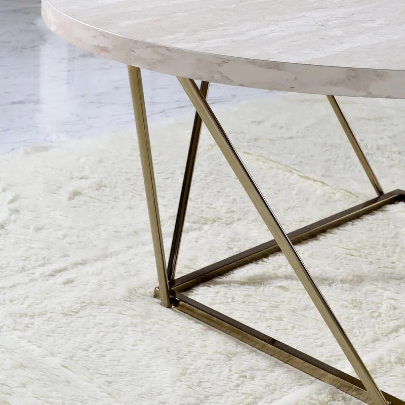 Marble tabletop coffee table