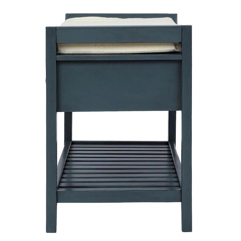 39 Modern Versatile Entry Upholstered Storage Bench with Shoe Rack and Drawers