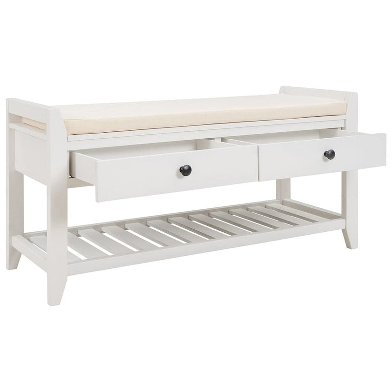 39 Modern Versatile Entry Upholstered Storage Bench with Shoe Rack and Drawers
