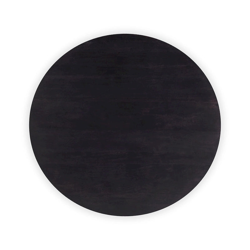Modern solid acacia wood round base coffee table