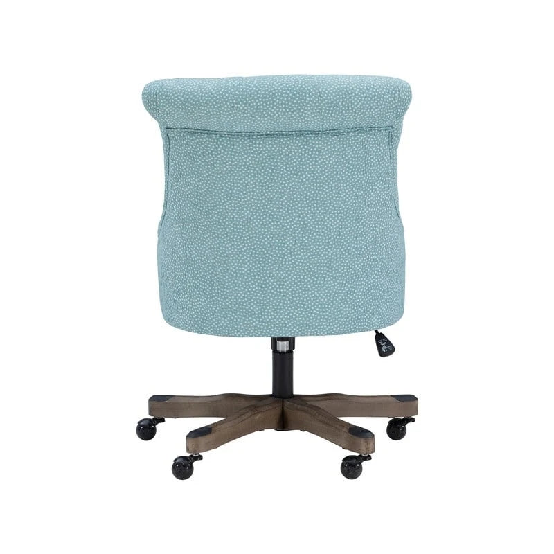 Blue Spotted Upholstered Office Chair
