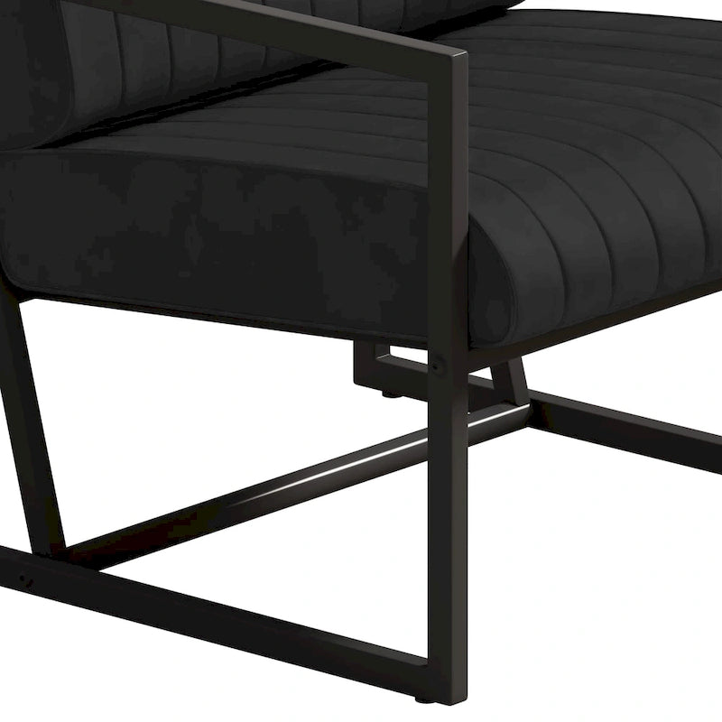 PU Leather Feature Armchair with Thick Padded Backrest