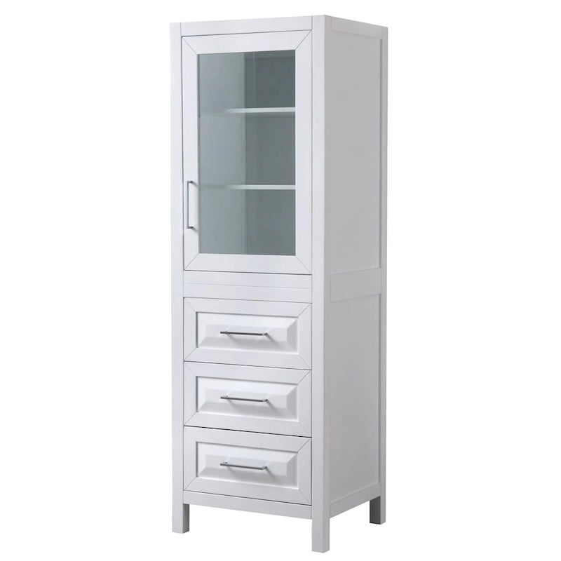 Linen storage cabinet with cabinet and 3 drawers