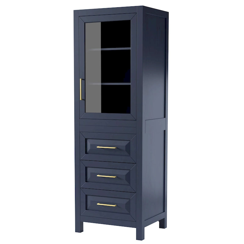 Linen storage cabinet with cabinet and 3 drawers