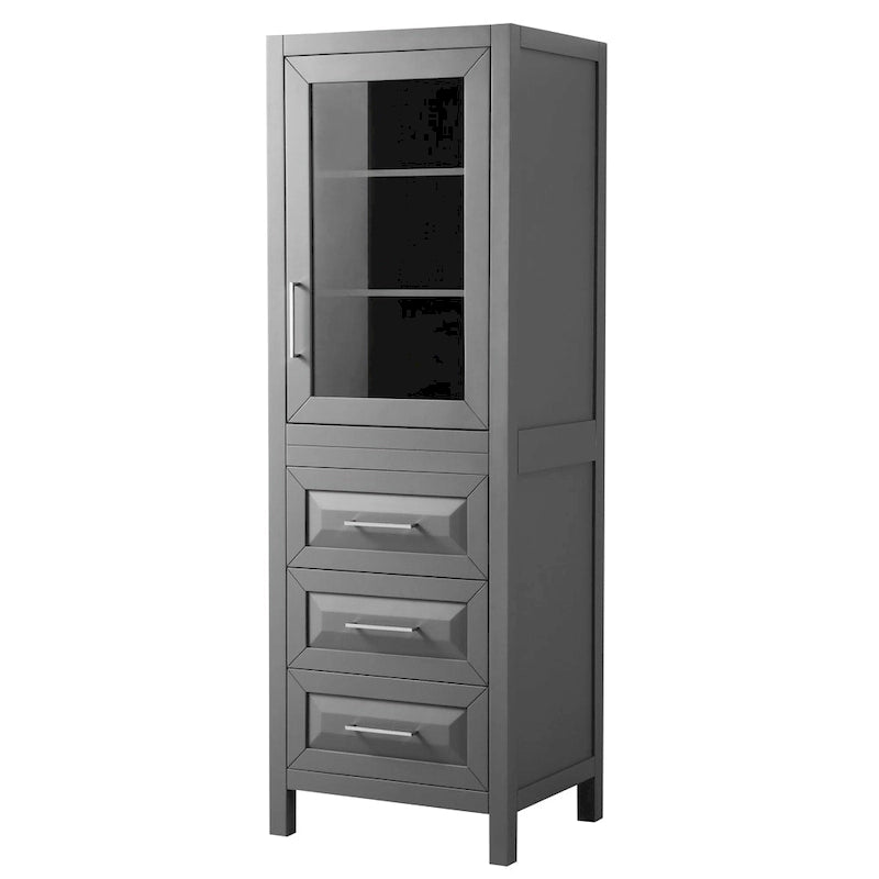 Linen storage cabinet with cabinet and 3 drawers