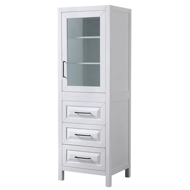 Linen storage cabinet with cabinet and 3 drawers