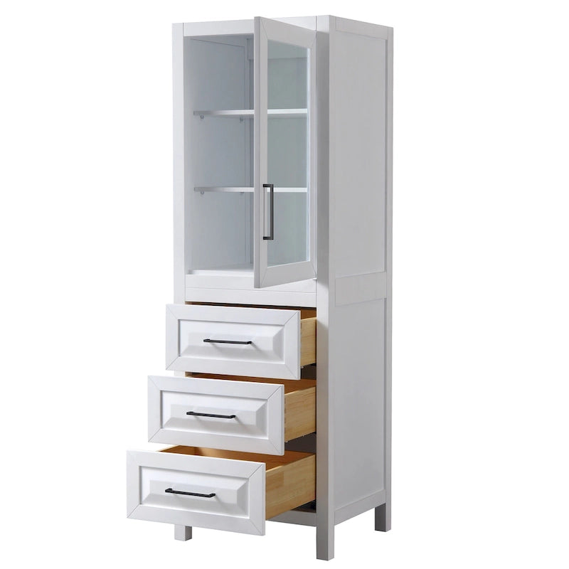 Linen storage cabinet with cabinet and 3 drawers