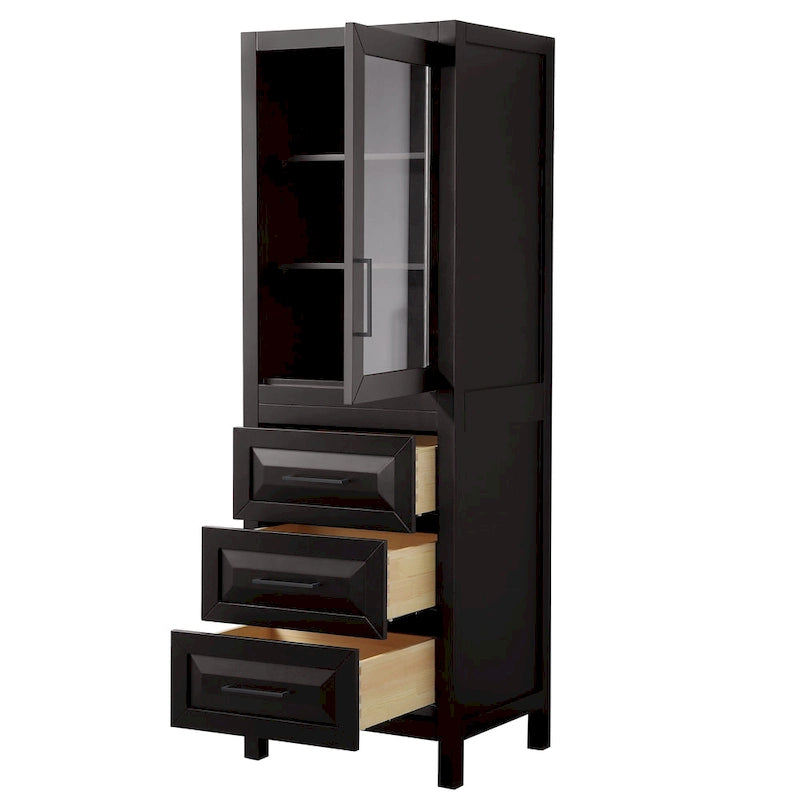 Linen storage cabinet with cabinet and 3 drawers