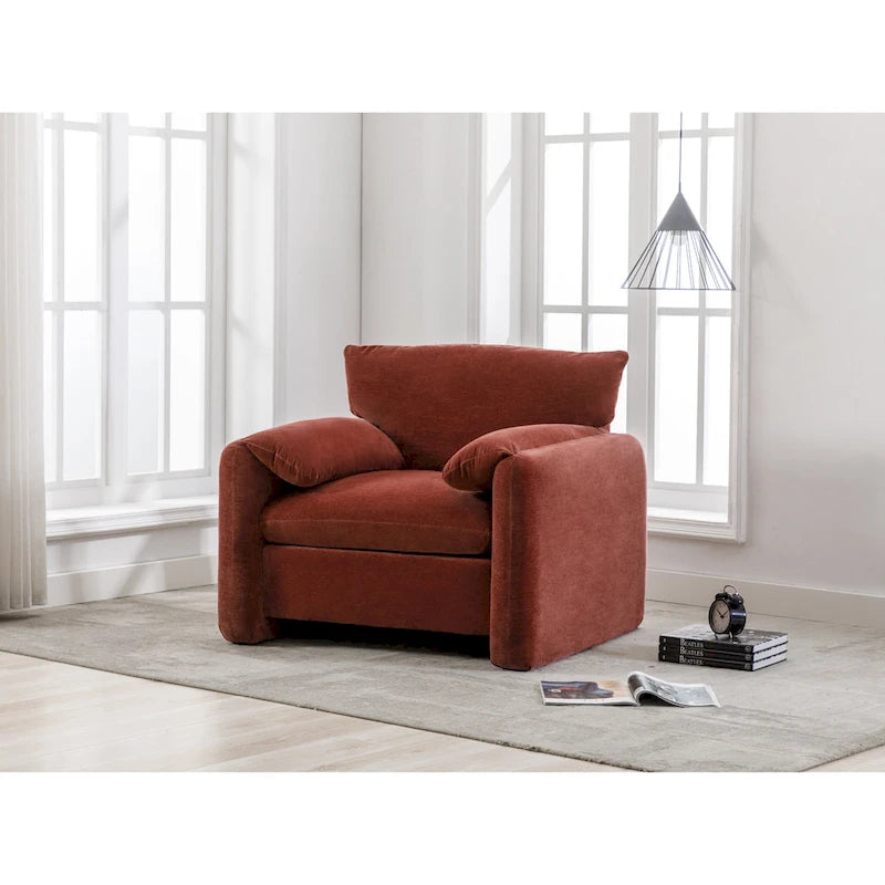 38.6'W Modern Style Chenille Oversized Armchair
