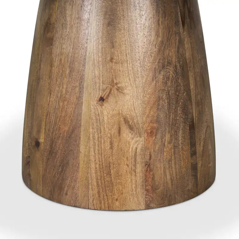48-inch round brown dining table with white marble base - 48.0 inches long x 48.0 inches wide x 30.0 inches high