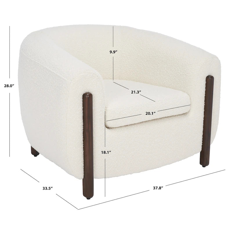Bucket-back lounge chair - 38 inches wide x 34 inches deep x 28 inches high - 38Wx34Dx28H