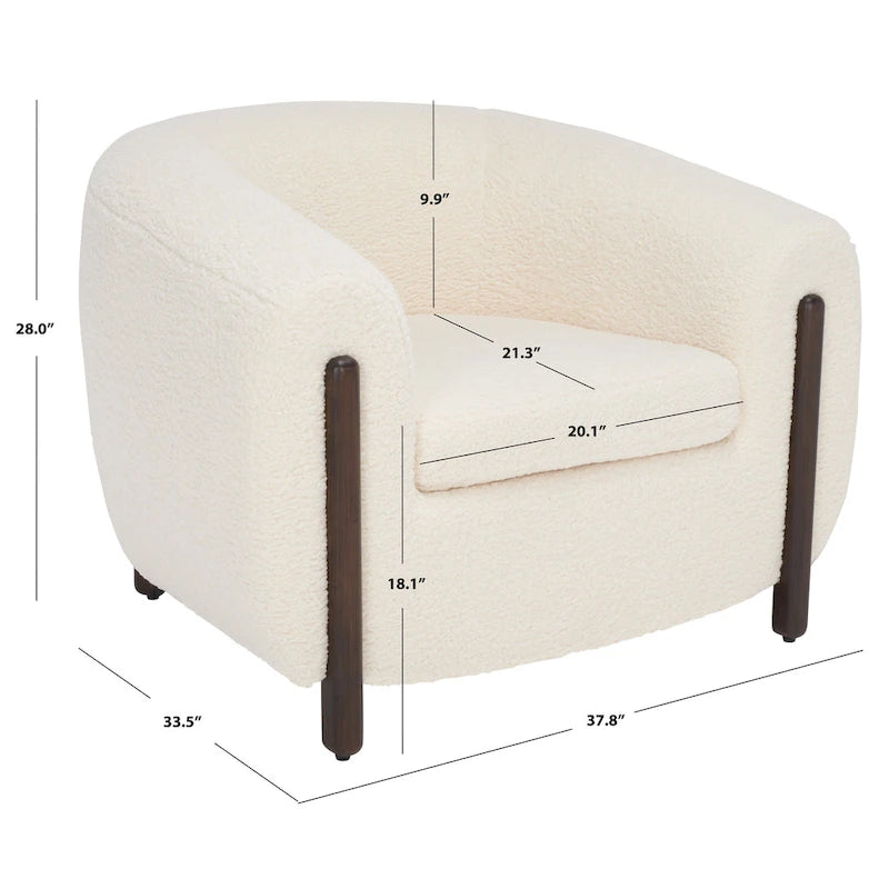 Bucket-back lounge chair - 38 inches wide x 34 inches deep x 28 inches high - 38Wx34Dx28H