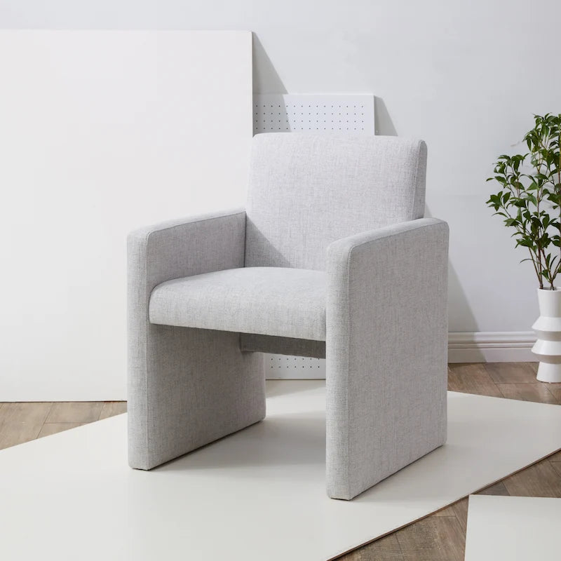 Linen Armchair - 26 inches wide x 25 inches deep x 33 inches high - 26W x 25D x 33H