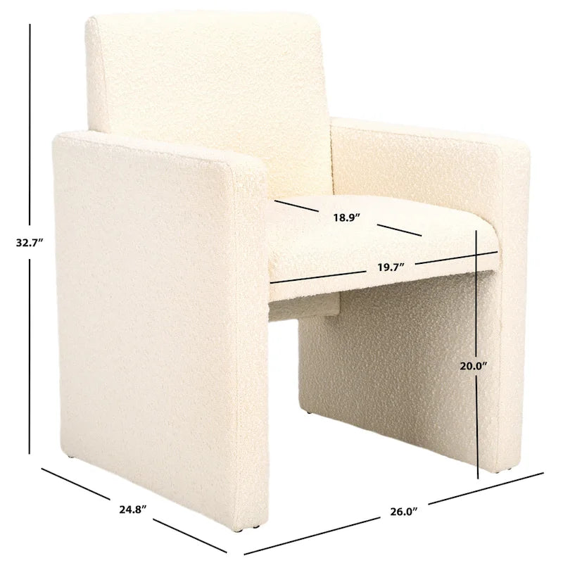 Linen Armchair - 26 inches wide x 25 inches deep x 33 inches high - 26W x 25D x 33H