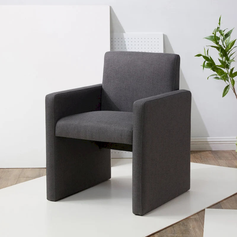 Linen Armchair - 26 inches wide x 25 inches deep x 33 inches high - 26W x 25D x 33H