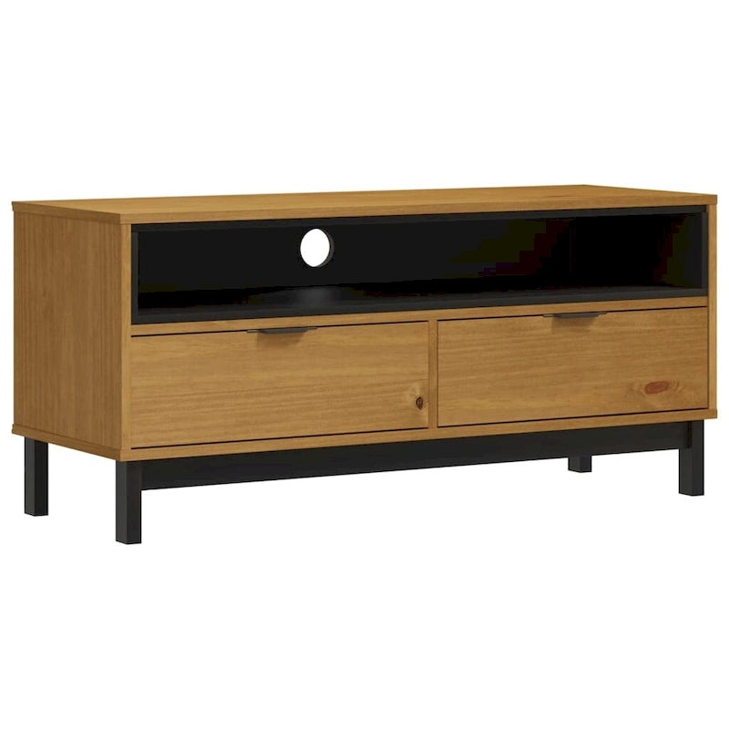 TV stand, 43.3 x 15.7 x 19.7 cm, solid pine wood.