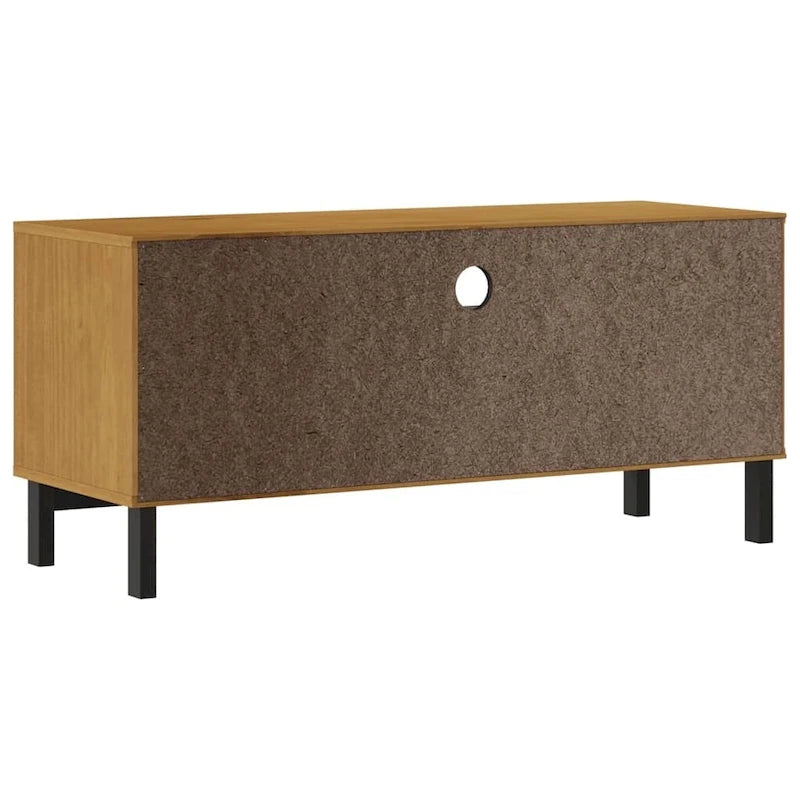 TV stand, 43.3 x 15.7 x 19.7 cm, solid pine wood.