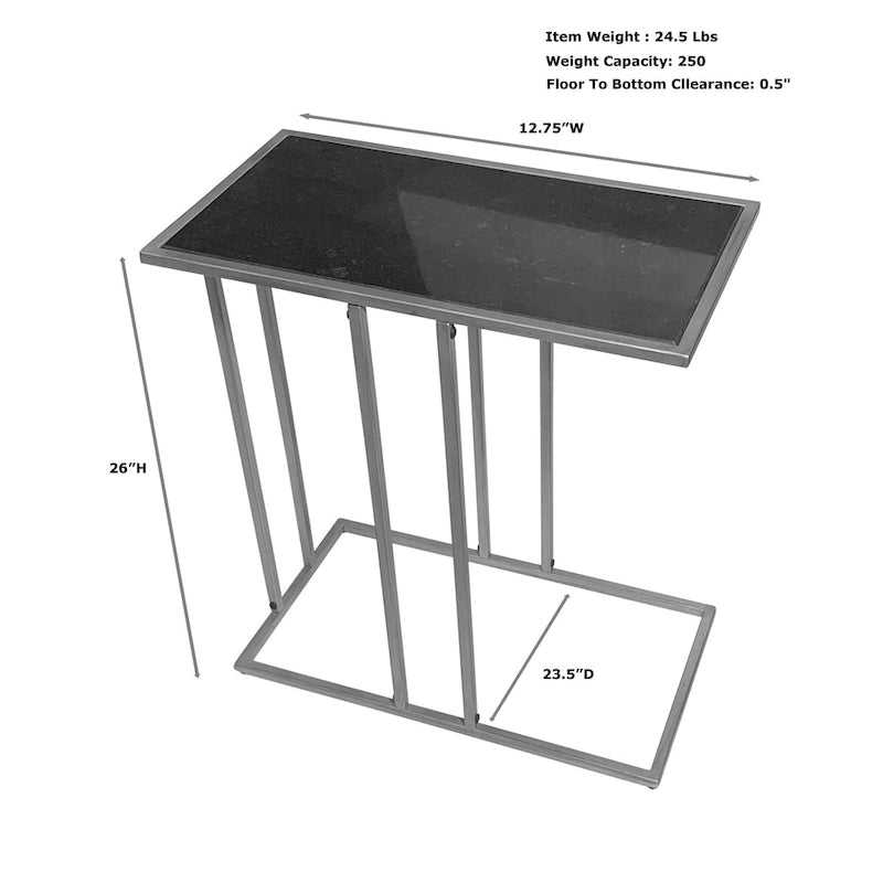 Transparent glass side table - antique gold