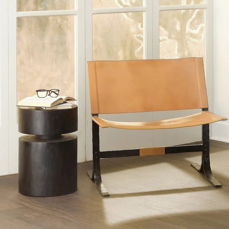Round side table