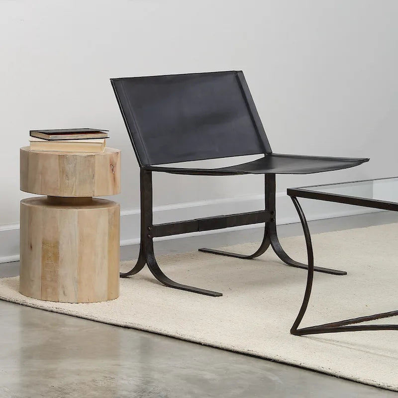 Round side table
