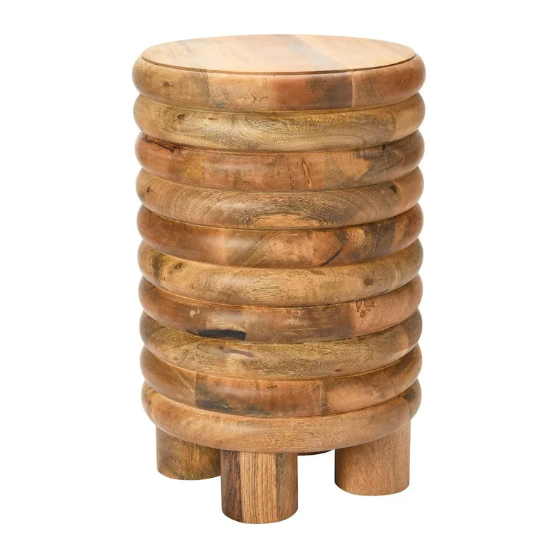 Vintage solid wood side table or stool