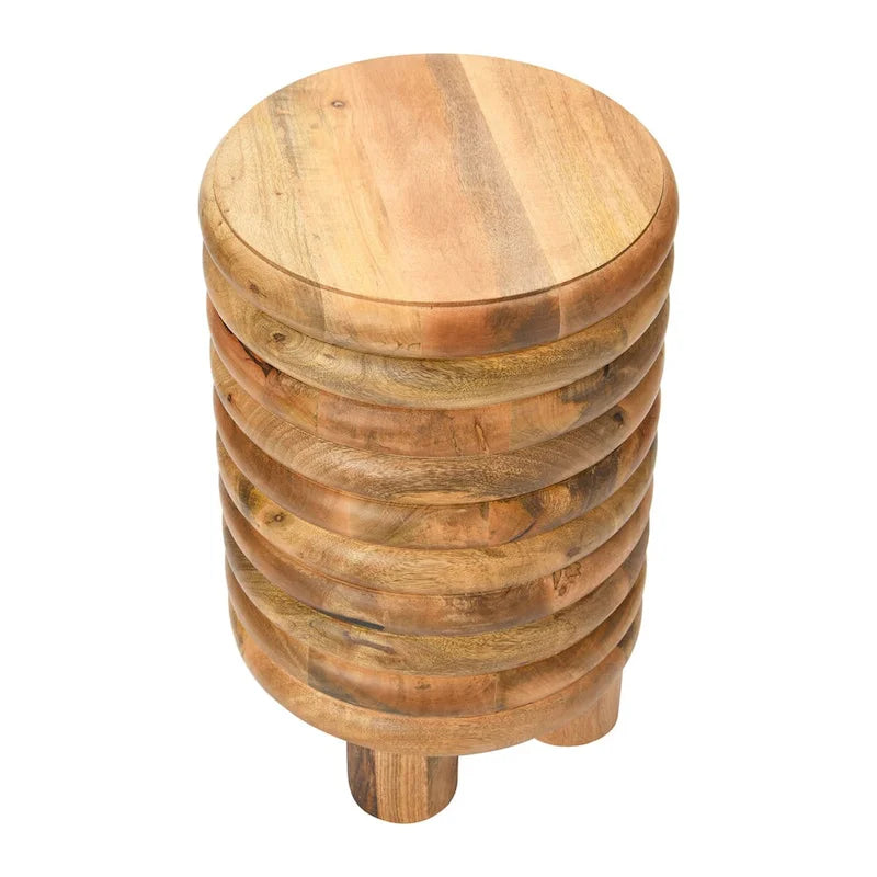 Vintage solid wood side table or stool