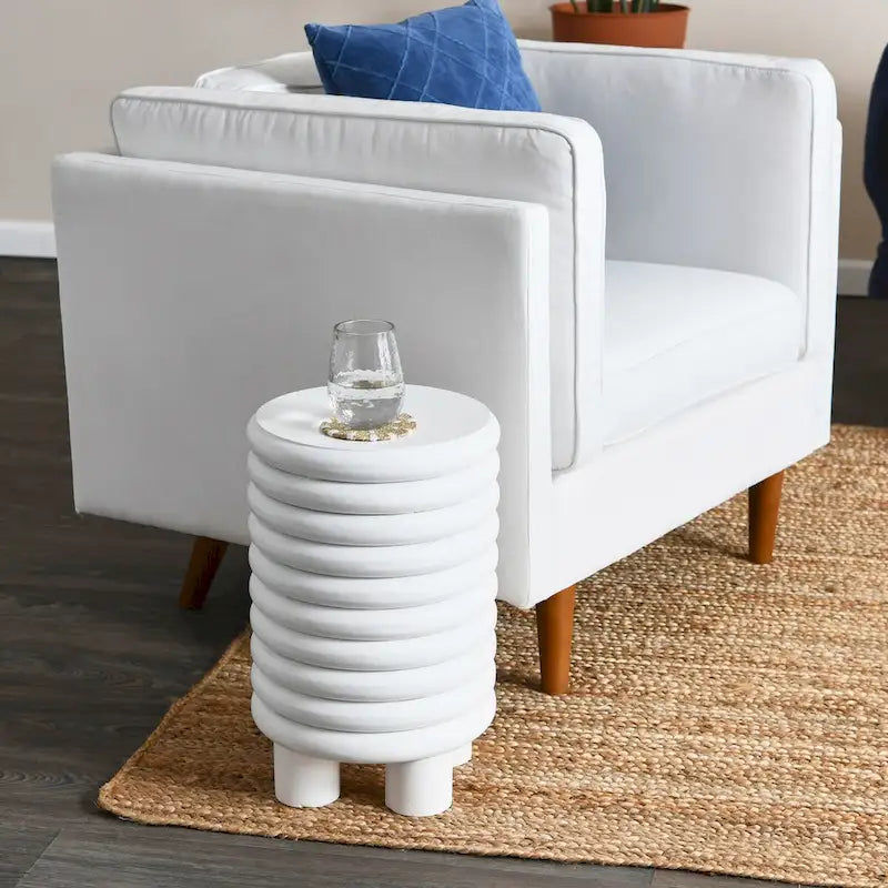Vintage solid wood side table or stool