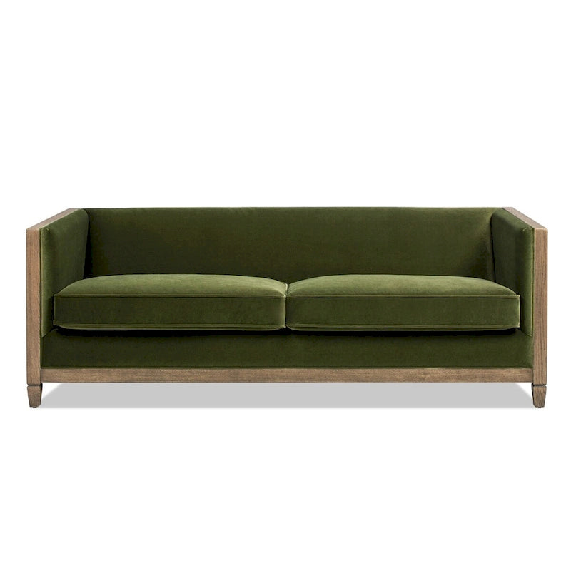 Oak rattan sofa