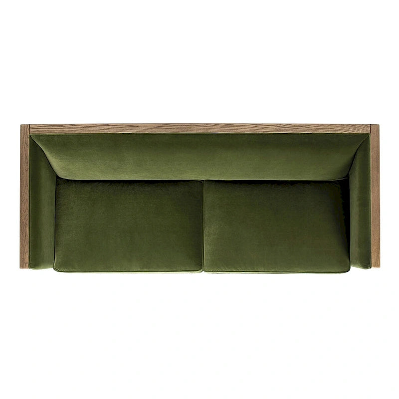 Oak rattan sofa