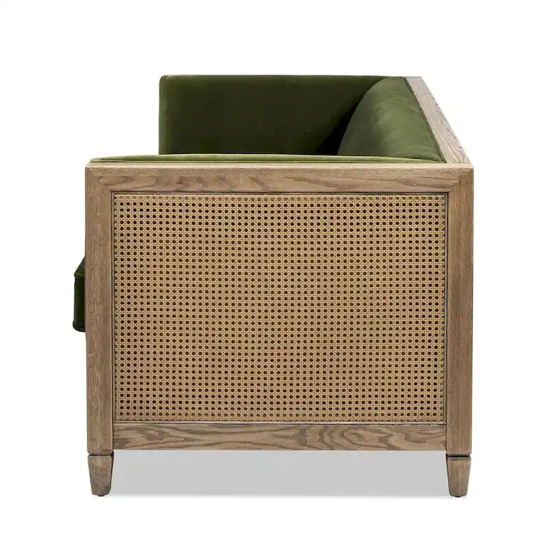 Oak rattan sofa