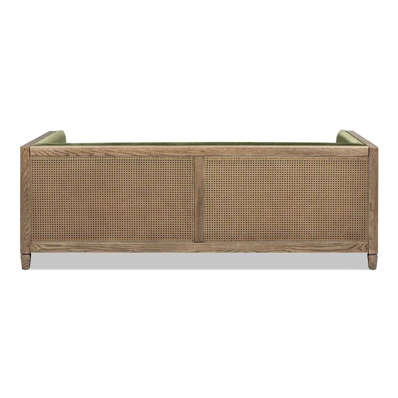 Oak rattan sofa