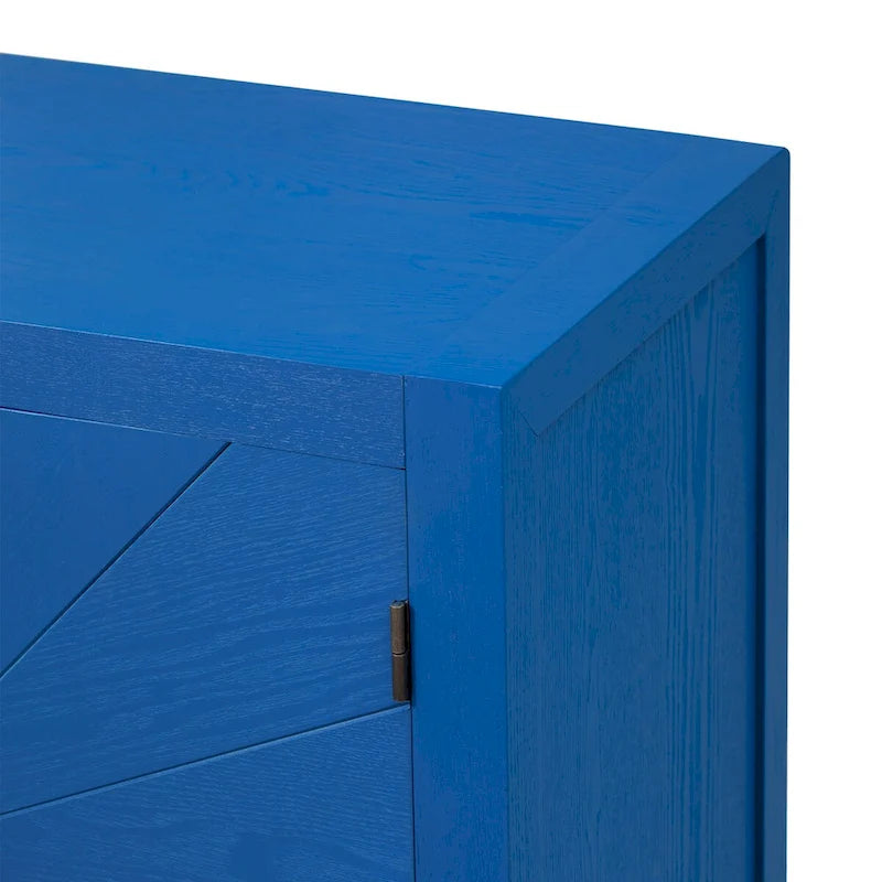 Ash Veneer 60 Sideboard Cabinet with Adjustable Shelves