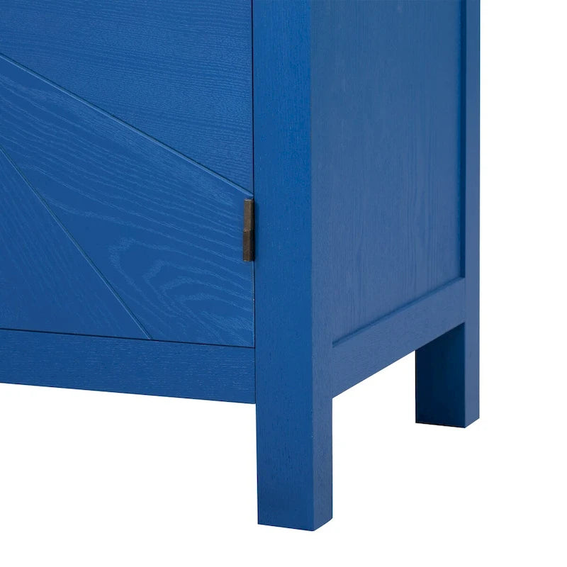 Ash Veneer 60 Sideboard Cabinet with Adjustable Shelves